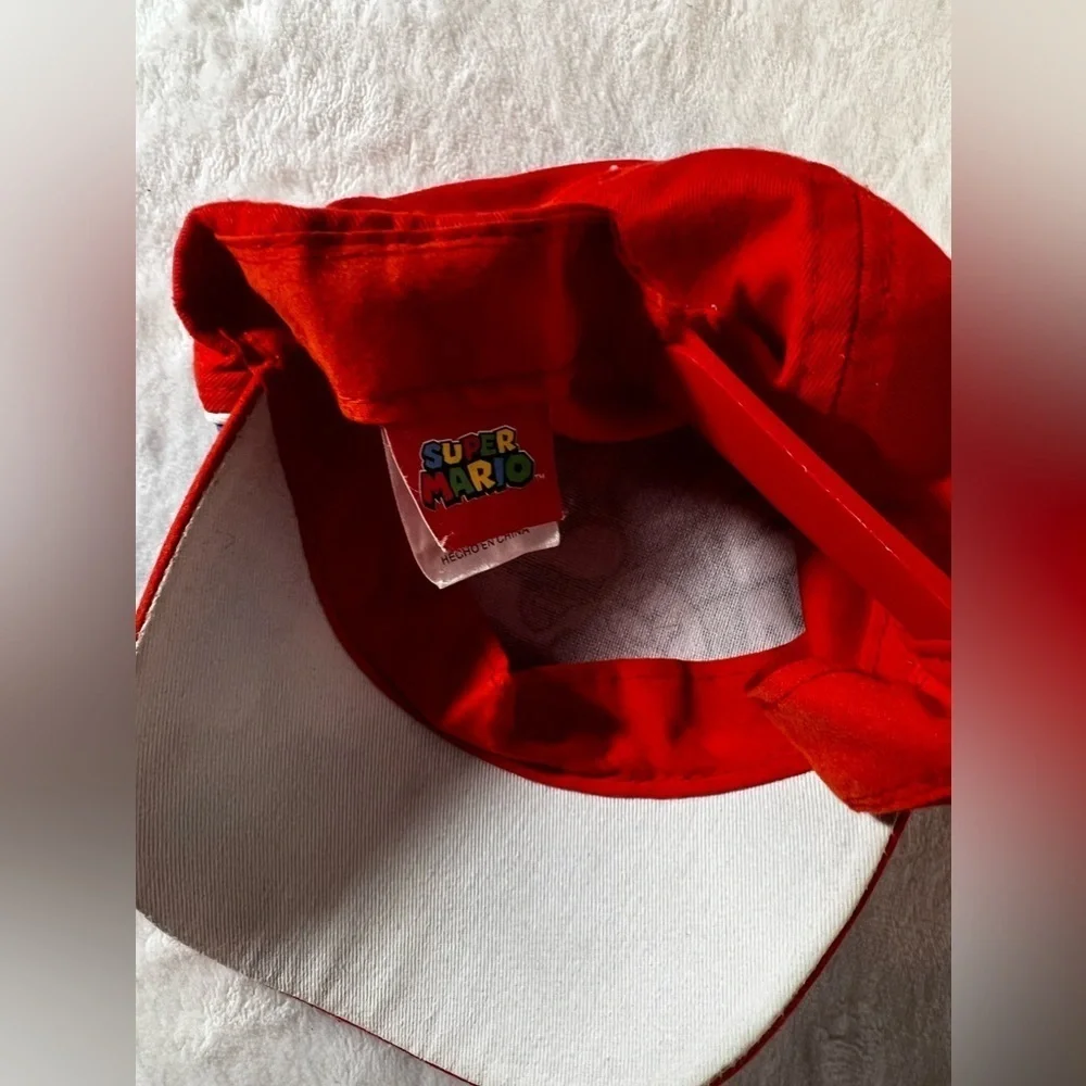 Super Mario Cap 3 Assorted Caps Super Mario, PJ Mask, Minnie Mouse, hats Red ,